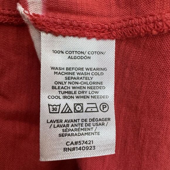 Loft Tie Dye Tank Top Size Large Red White Sleeveless Blouse Round Neck Boho NWT - Picture 4 of 4